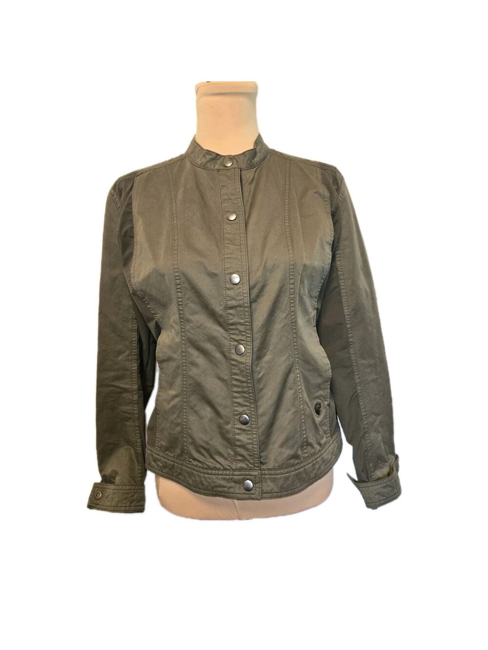 Kuhl Luna Moto Fitted Jacket SZ M Green Water Wind Resistant Stretch Utility